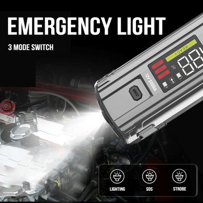 Multifuncional 4 em 1 Emergência PD 65W 3000A Pico de corrente Bateria Booster Power Bank Jump Starter