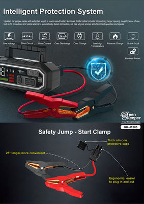 24000mAh 12V Super Capacitor Bateria Booster para Car Jump Starter Corrente máxima 4000A