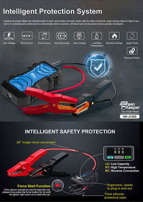 Motor arranque 16000mAh Car Jump Starter Power Bank 2000A 12V carregador de bateria portátil