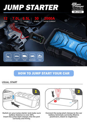 Motor arranque 16000mAh Car Jump Starter Power Bank 2000A 12V carregador de bateria portátil