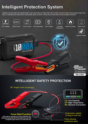 1000A Bateria automática portátil de acumulação de corrente máxima para veículos SOS e Power Bank