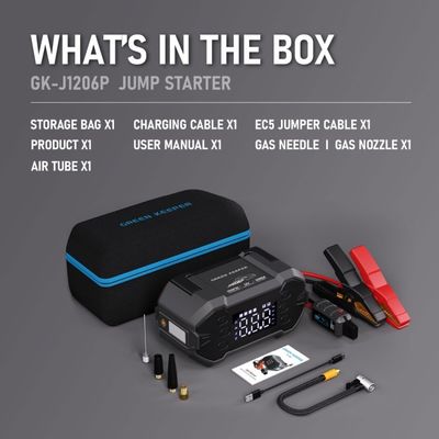 Tipo-C saída de carregamento Super condensador adequado temperaturas extremas 3000A Jump Starter com compressor de ar
