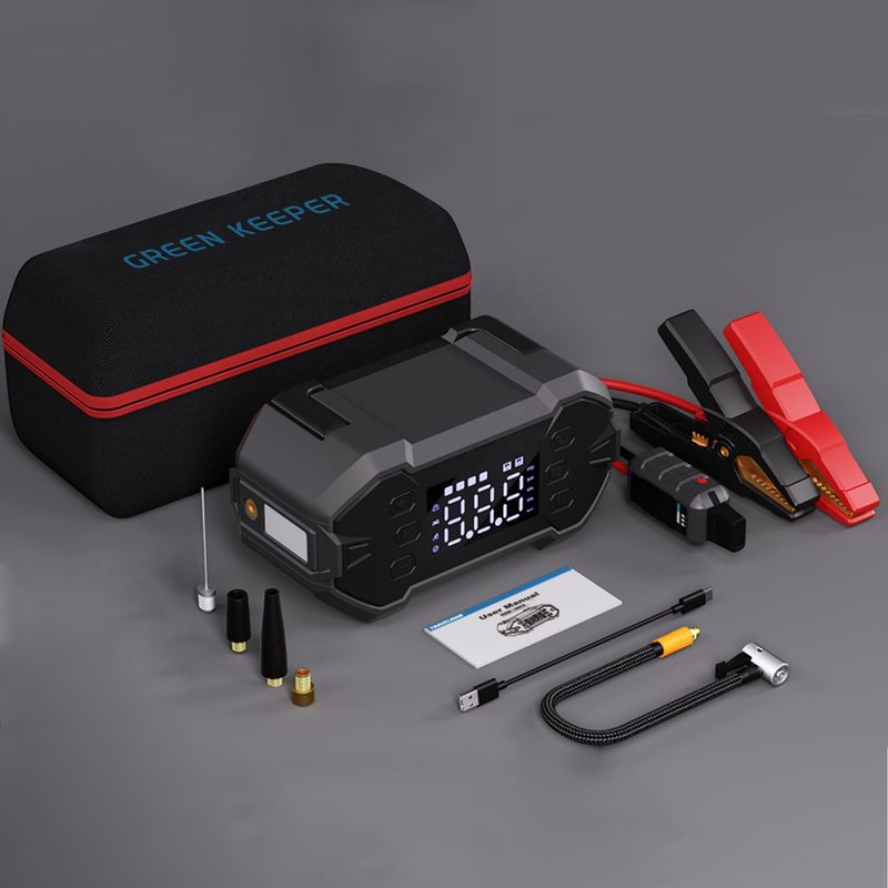 QC 18W Tipo-C Input portátil recarregável Jump Starter com Bateria Inbuilt-in Booster