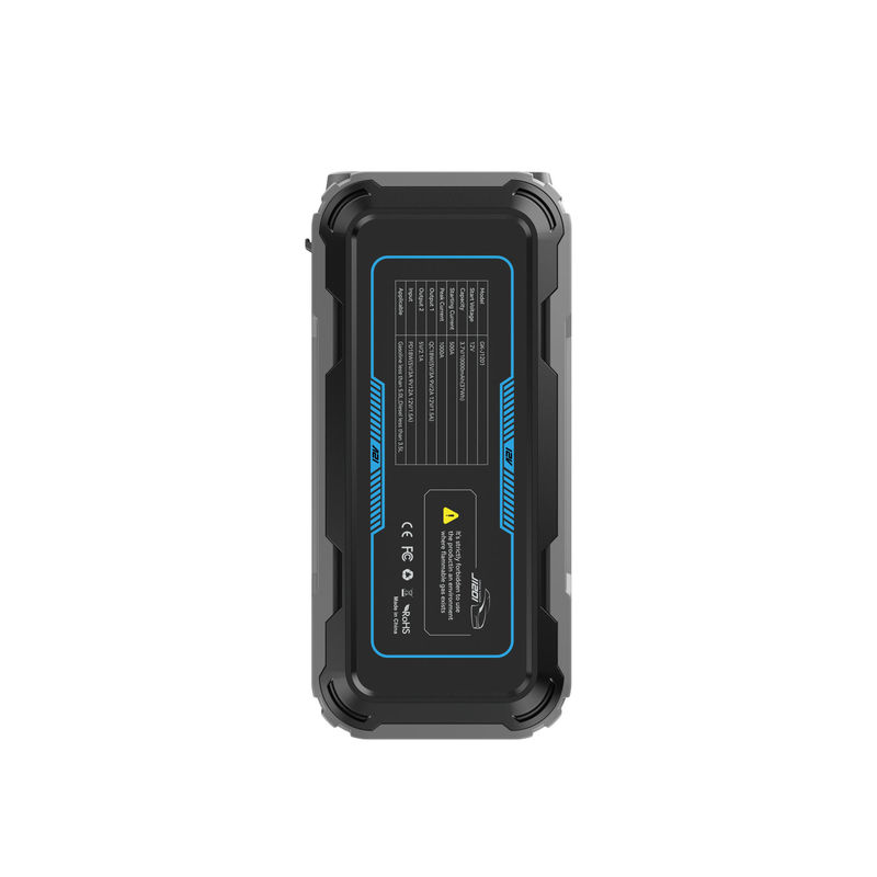 Pequenos carros 12W Total Output Portátil Multifunção Car Bateria Power Bank com lanterna